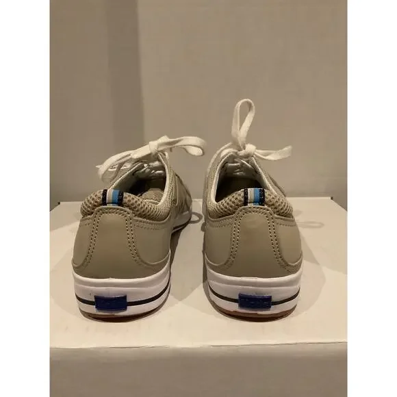 Keds - Micro Stretch Lace Up Tennis Sneakers - Taupe w/White Laces & Soles- 9 - Picture 3 of 8